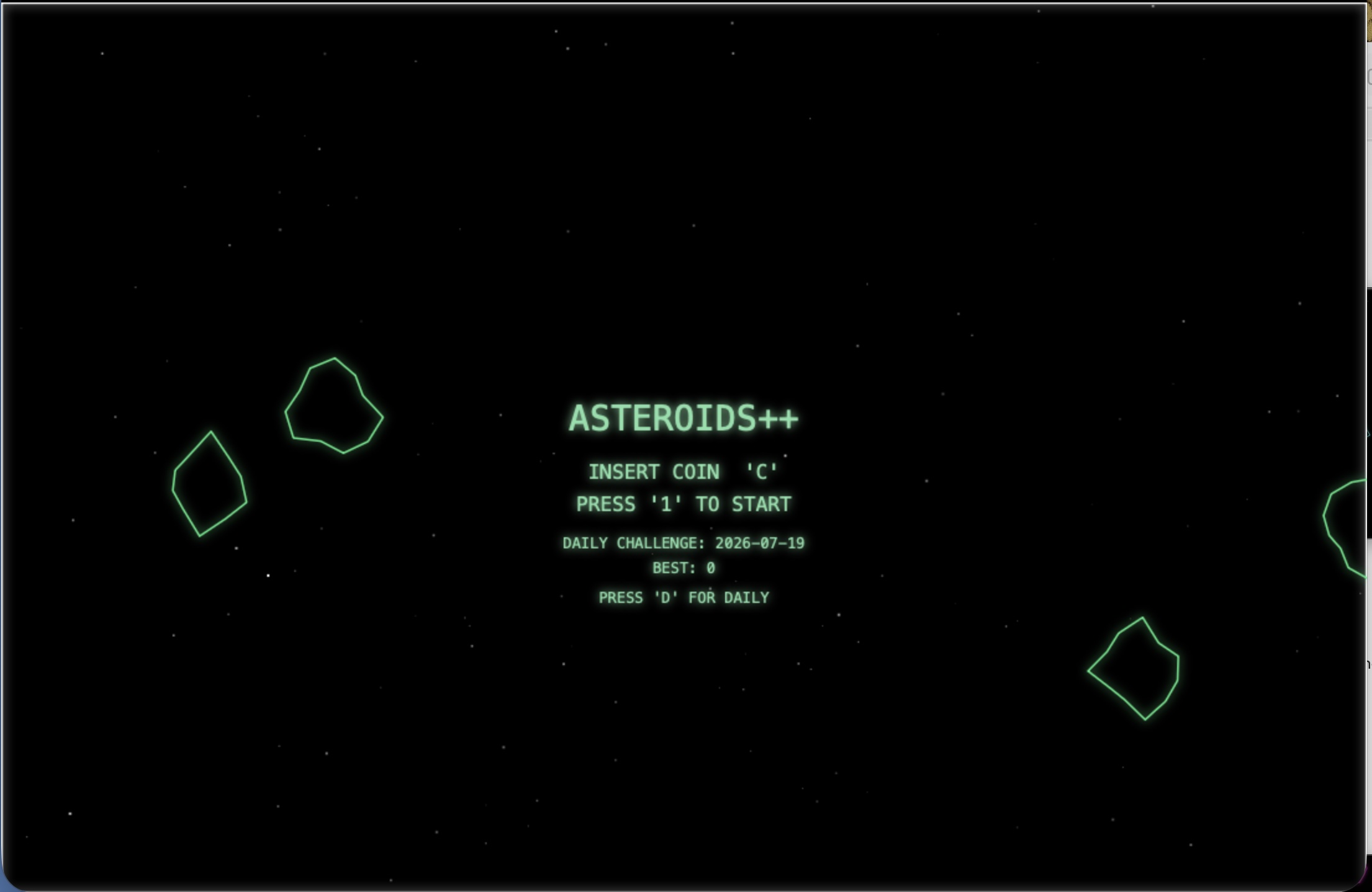 Asteroids Anonymous gameplay screenshot